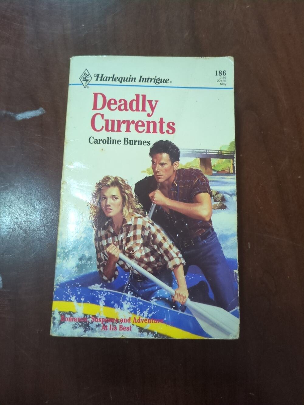 Harlequin Intrigue Paperback Deadly Currents Caroline Burnes #186 1992 Preowned